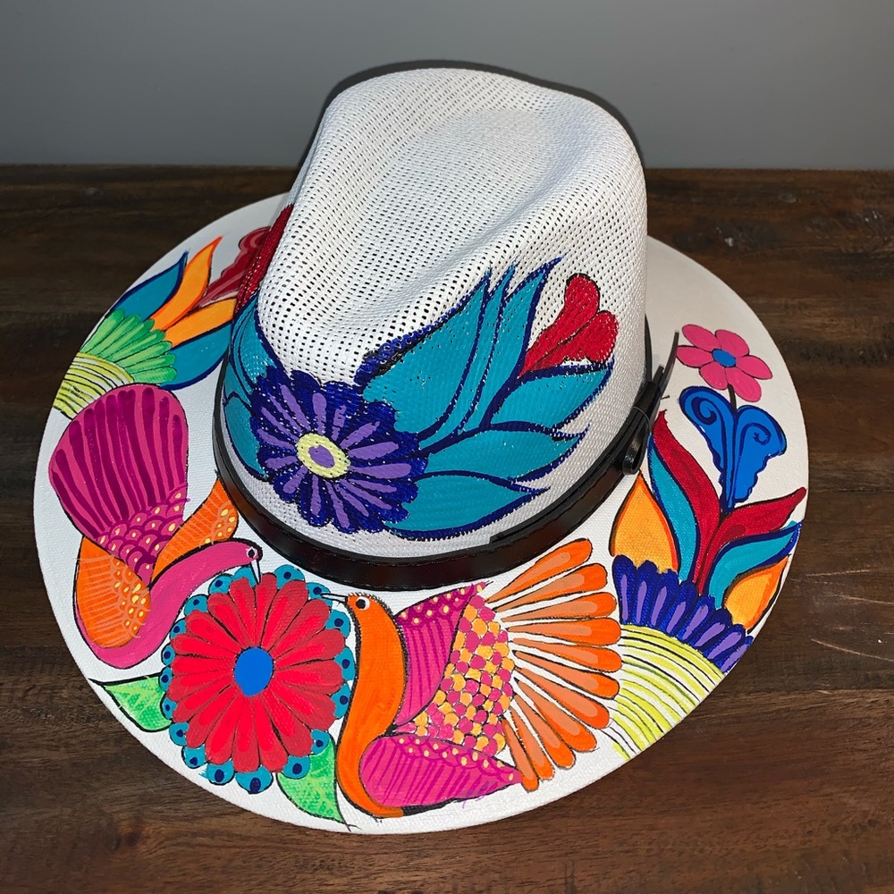 Women’s Hand Painted Mexican Sombrero Hat - Picture 1 of 13